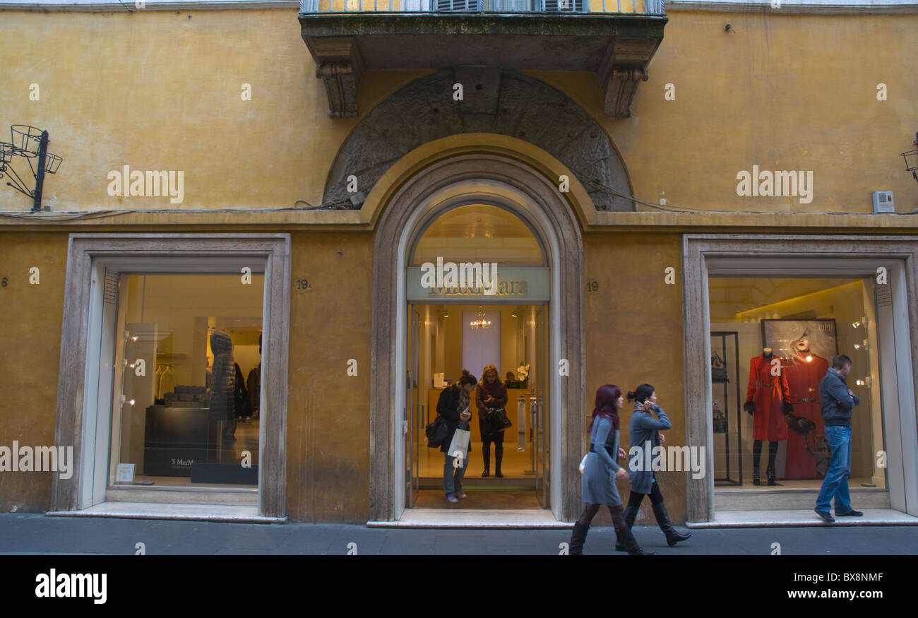 MaxMara fashion store Via dei Condotti street central Rome Italy Europe Stock Photo