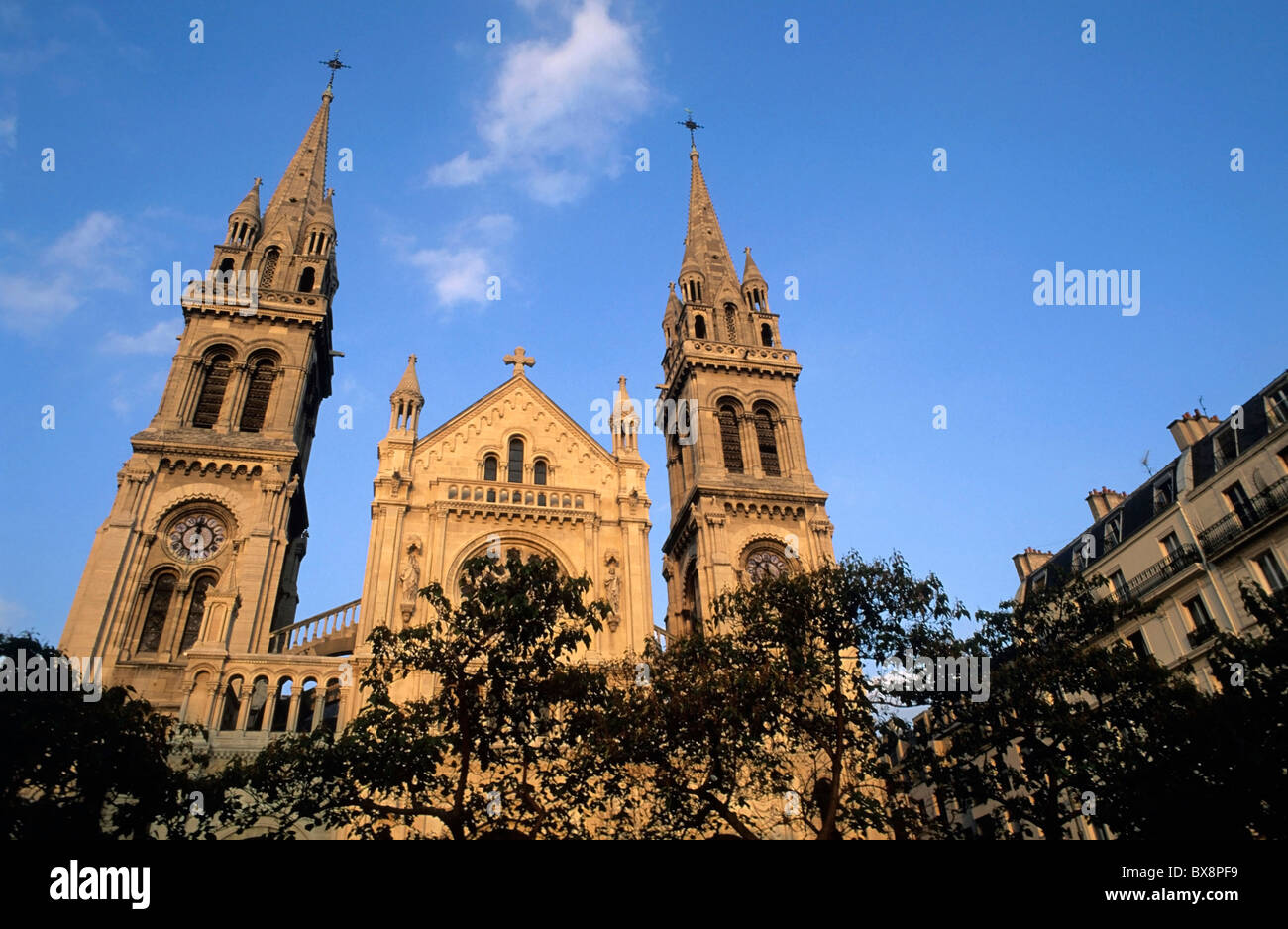 Eglise SaintAmbroise at sunset, Paris, France Stock Photo Alamy