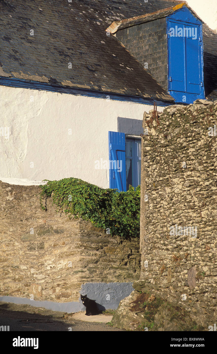 France, Brittany, Morbihan, Ile de Groix, Locmaria, Fisherman's house Stock Photo