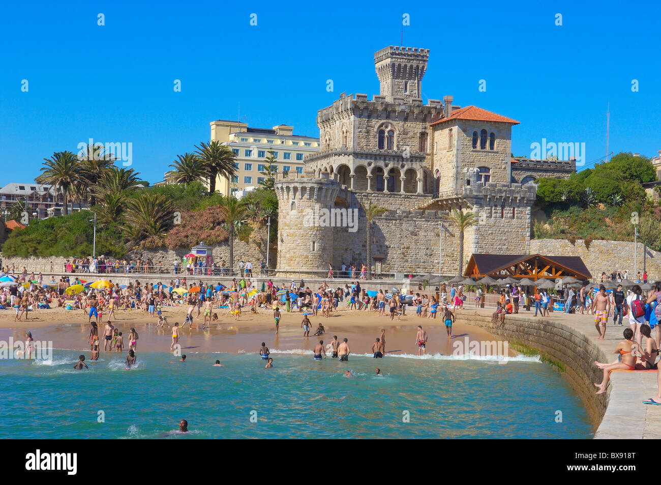 Estoril, Forte da Cruz, Tamariz beach, Lisbon coast, Portugal, Europe Stock Photo