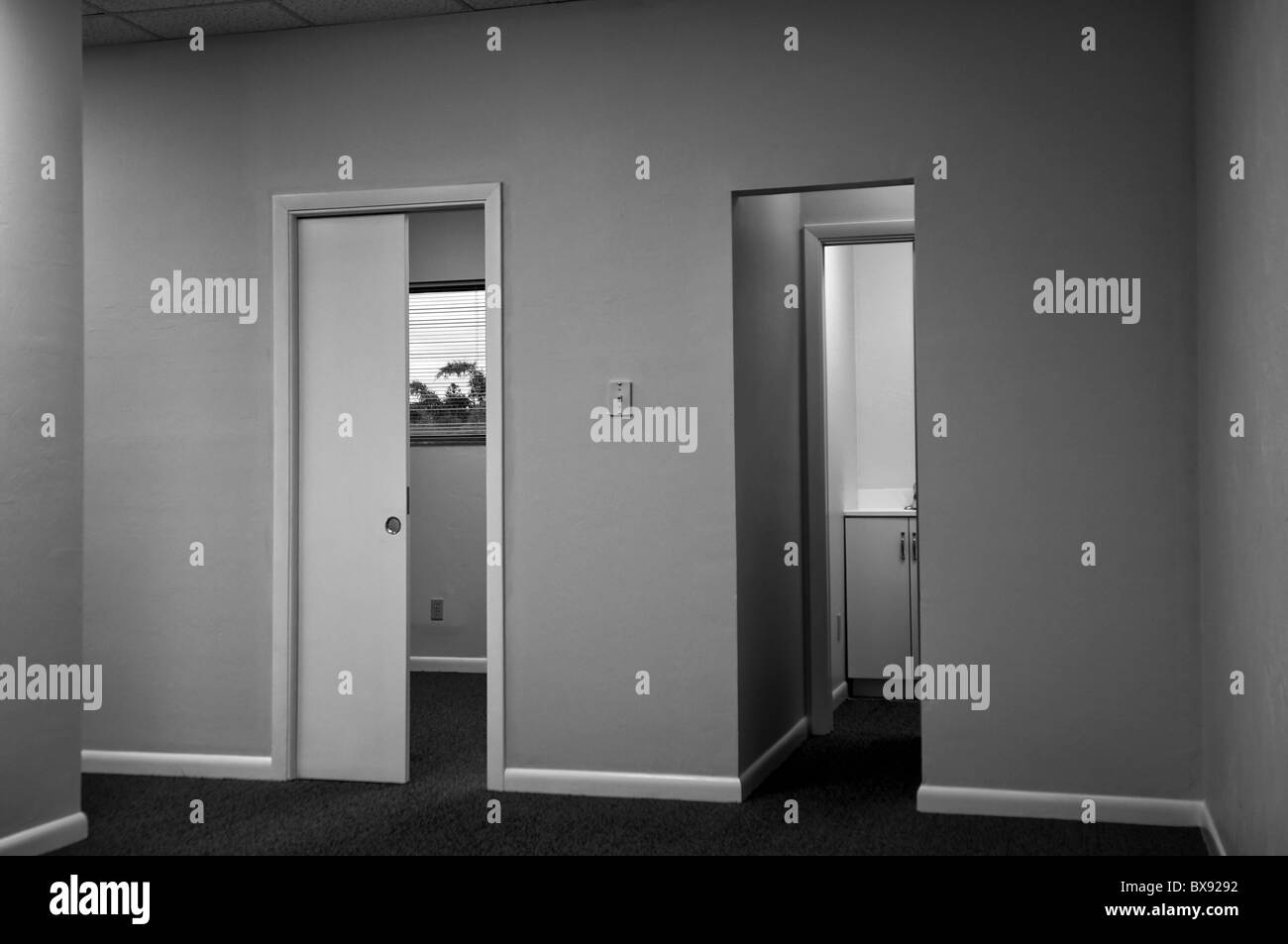 Half open door Black and White Stock Photos & Images - Alamy