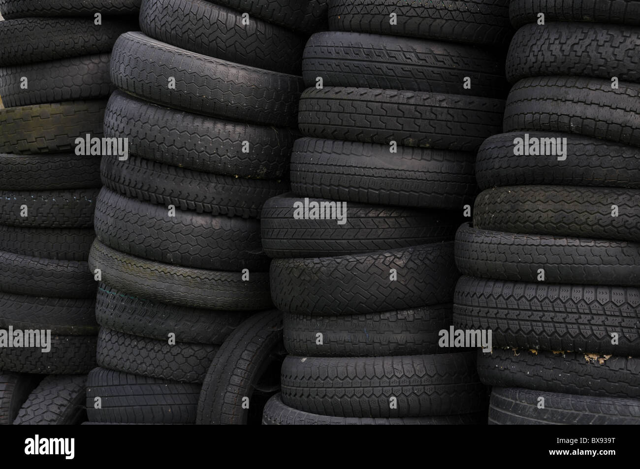 Scrap tire storage Stock Photo