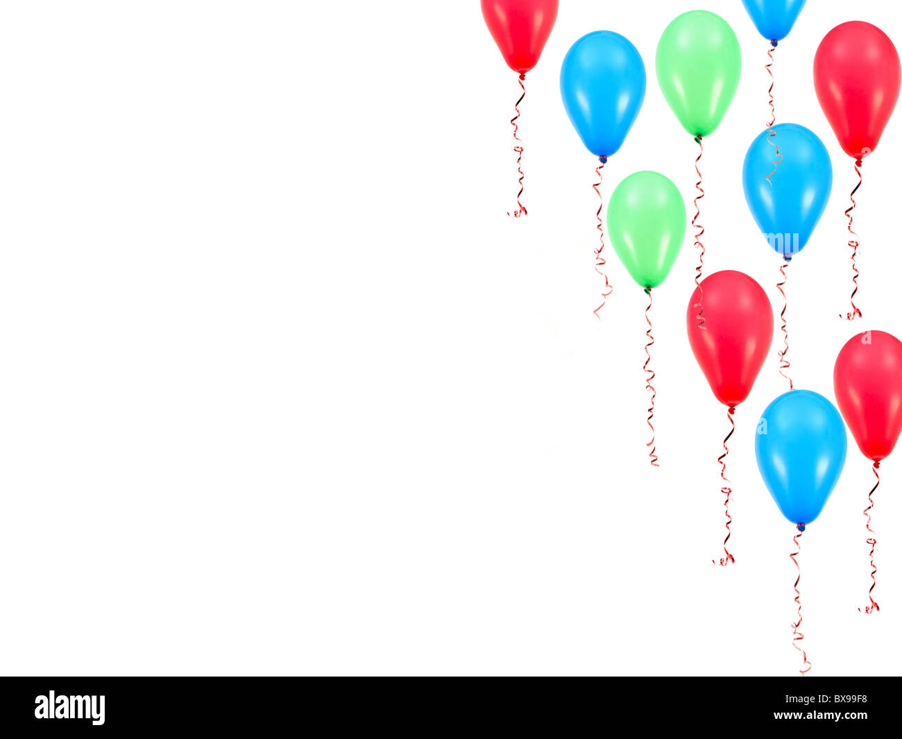 Balloons isolated against a white background Stock Photo - Alamy
