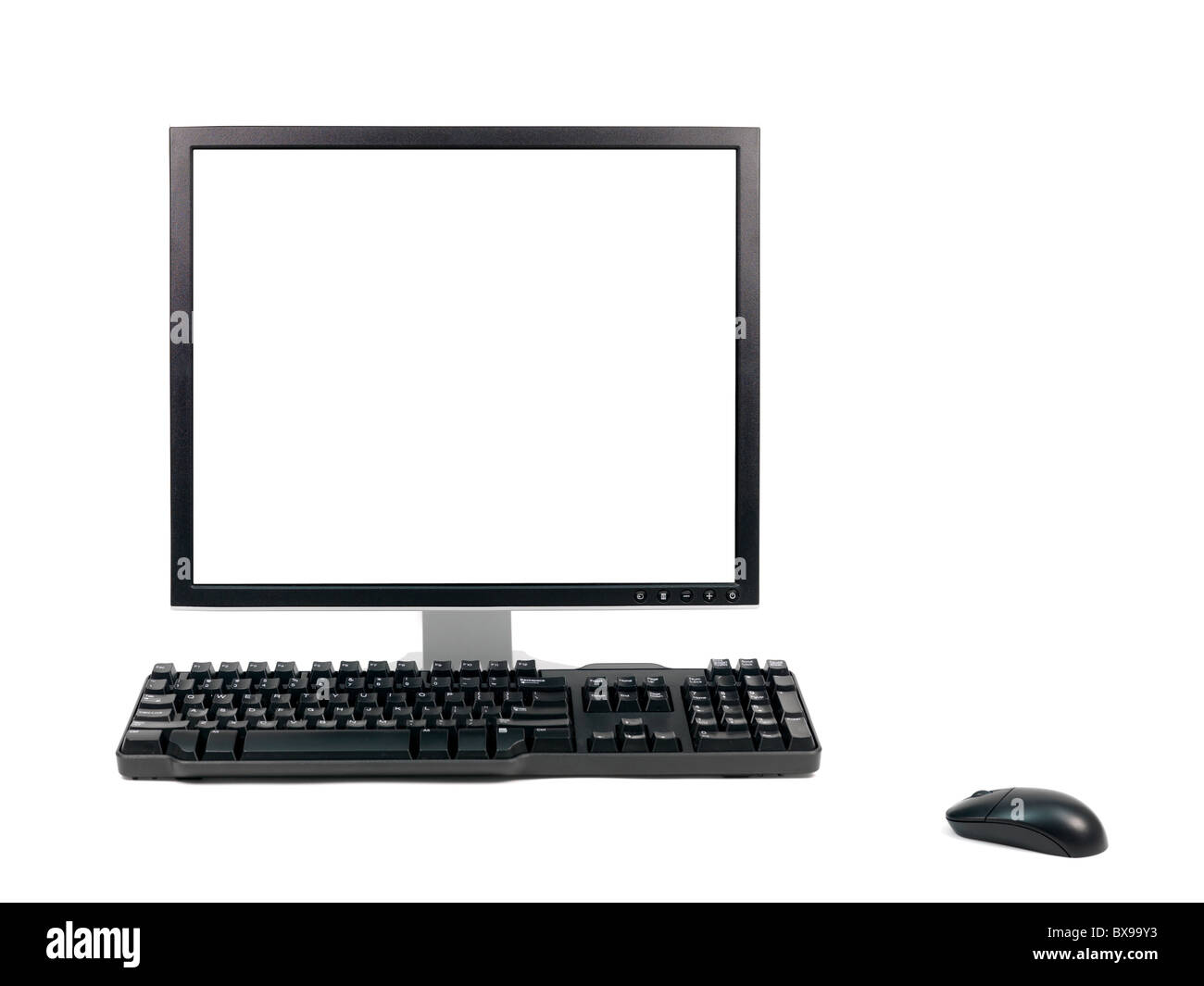 A desktop computer isolated against a white background Stock Photo - Alamy