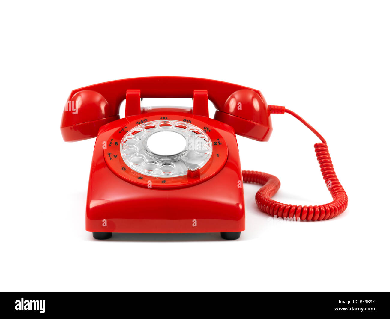 A vintage rotary phone Stock Photo