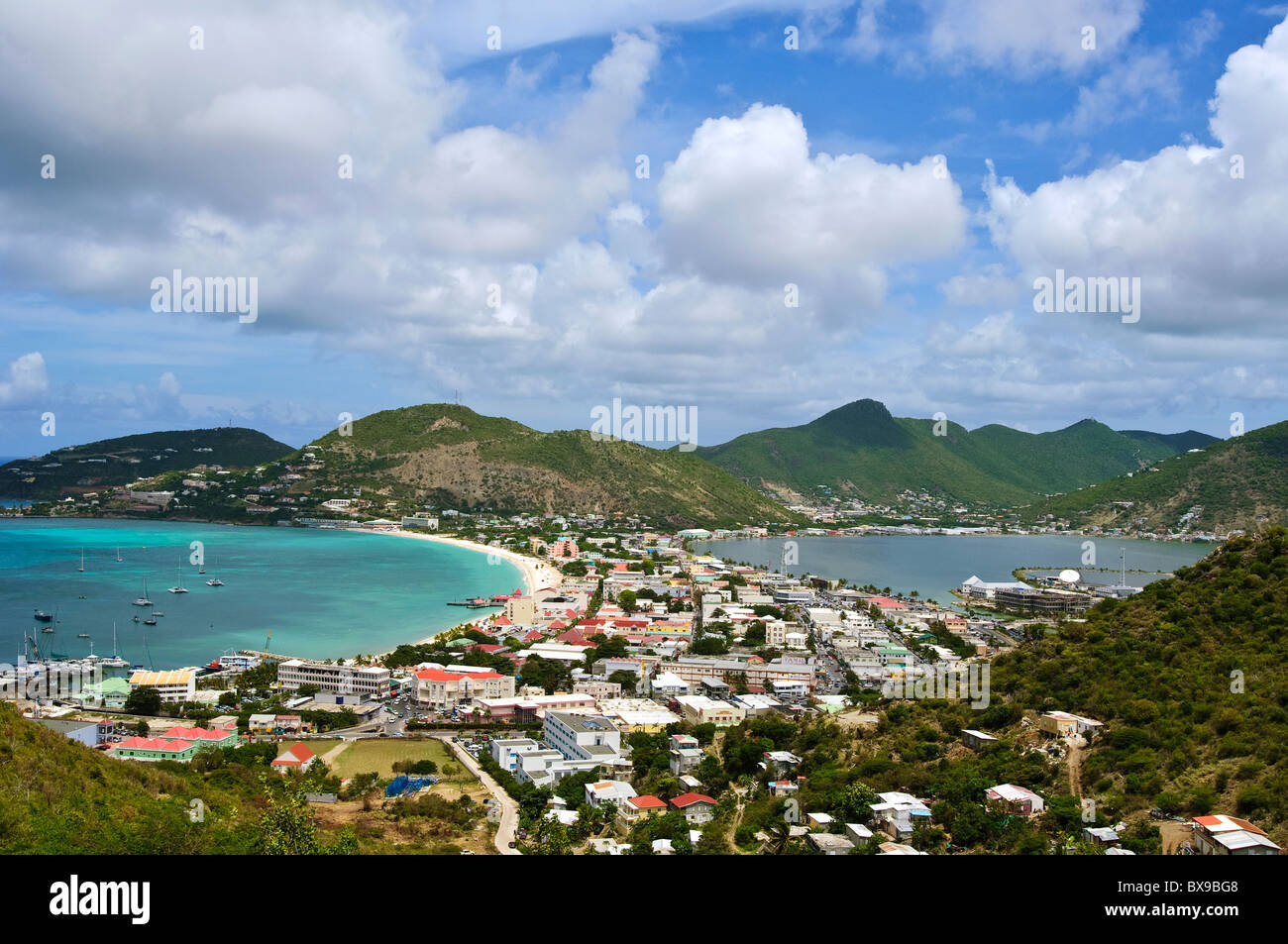 Philipsburg town st Maarten St Martin Stock Photo