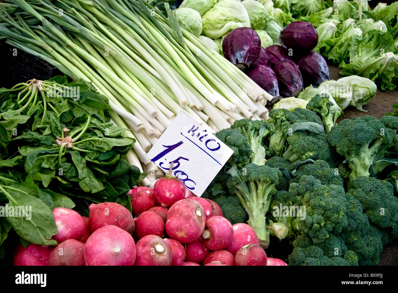 Fresh Organic Vegetables At A Street Market In Istanbul, Turkey. Stock Photo