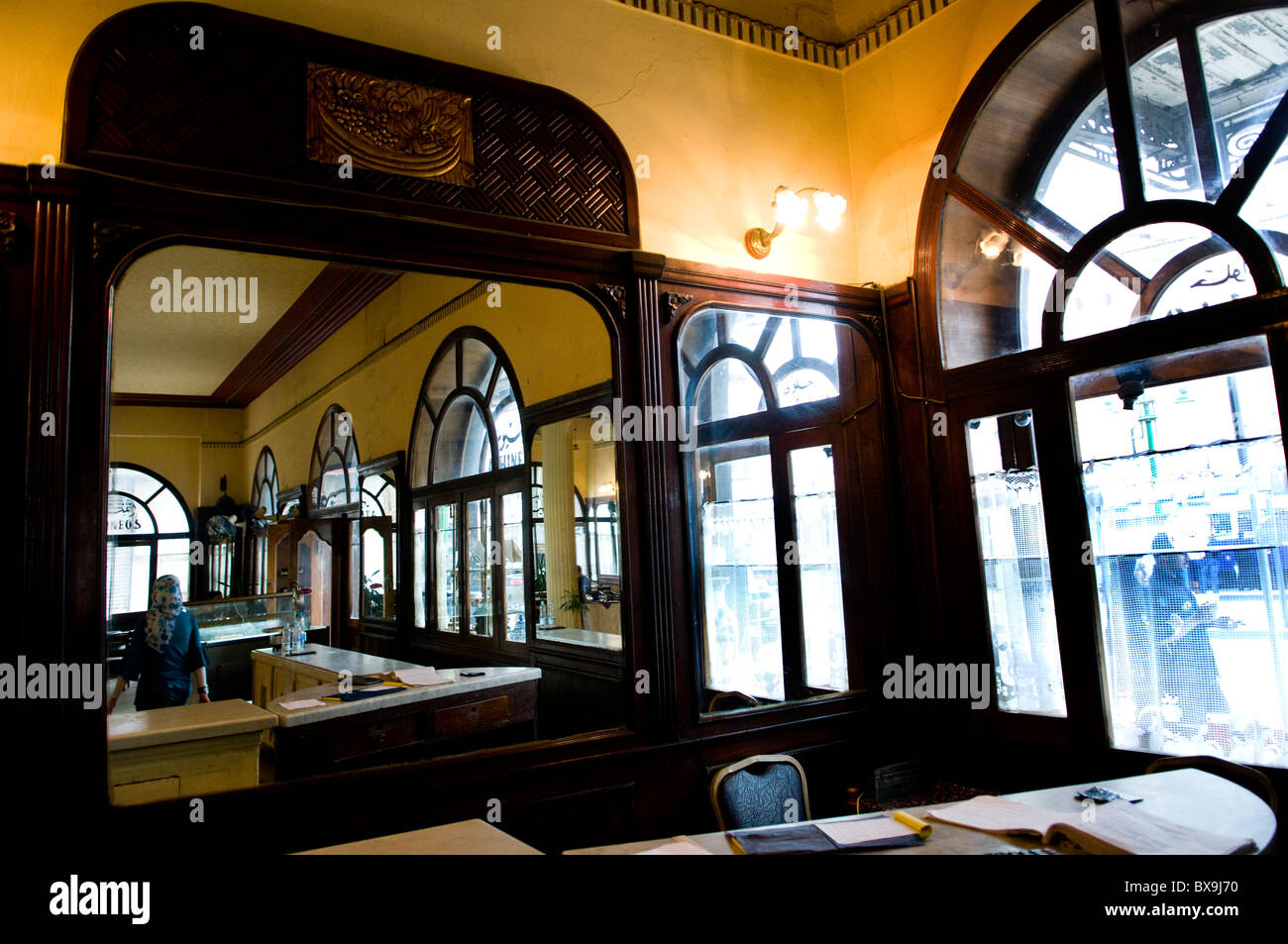 inside a popular coffee house in Alexandria, Egypt Stock Photo Alamy