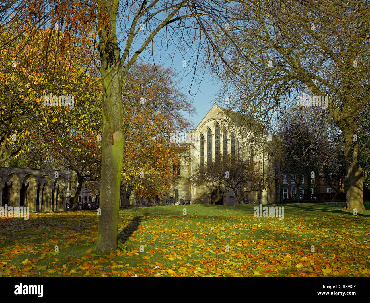 13th century Minster Library from Deans Park in autumn York North