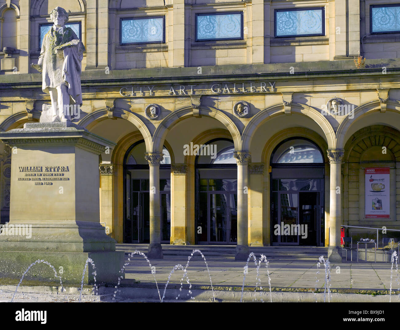 Statue of William Etty outside the City Art Gallery Exhibition Square York North Yorkshire England UK United Kingdom GB Stock Photo