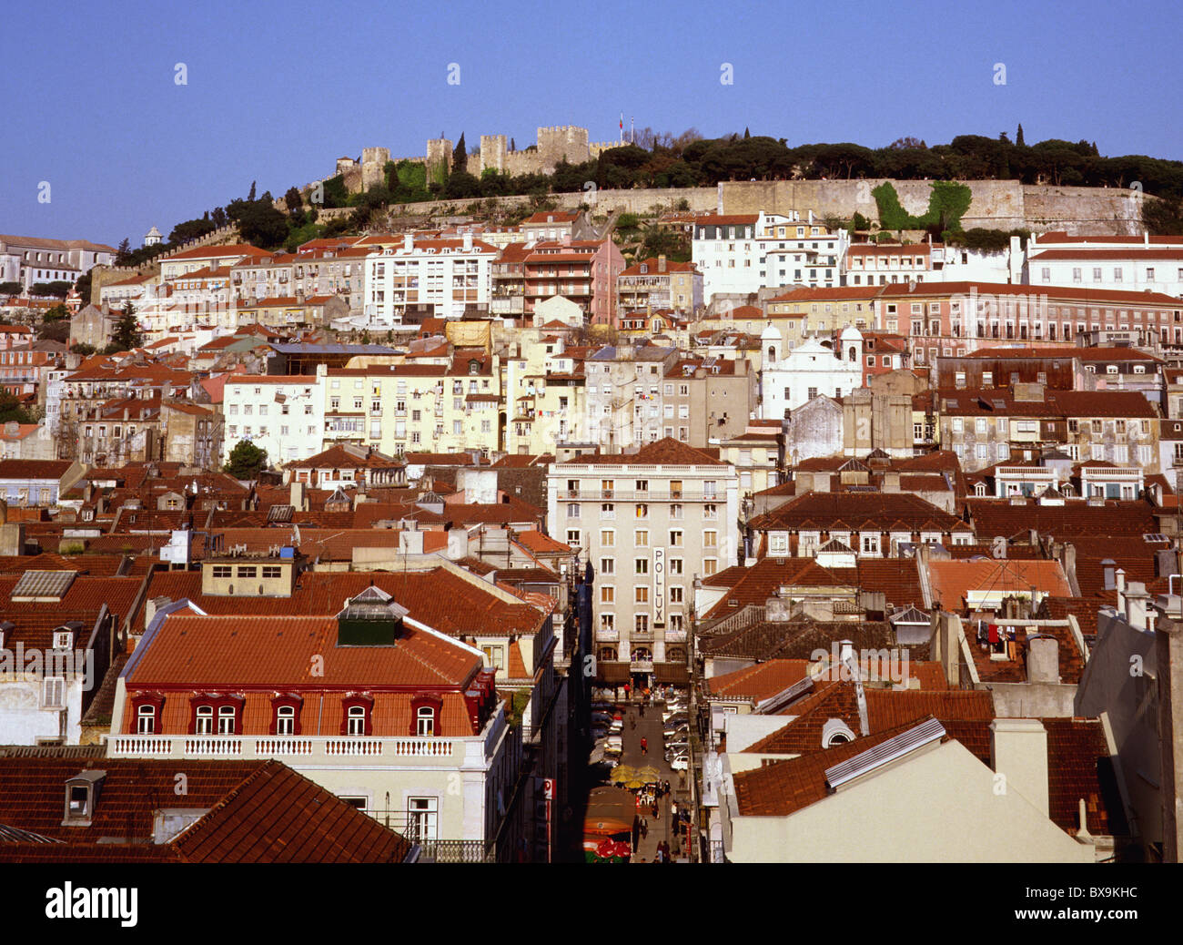 Lisbon, View Towards St George's Castle Stock Photo