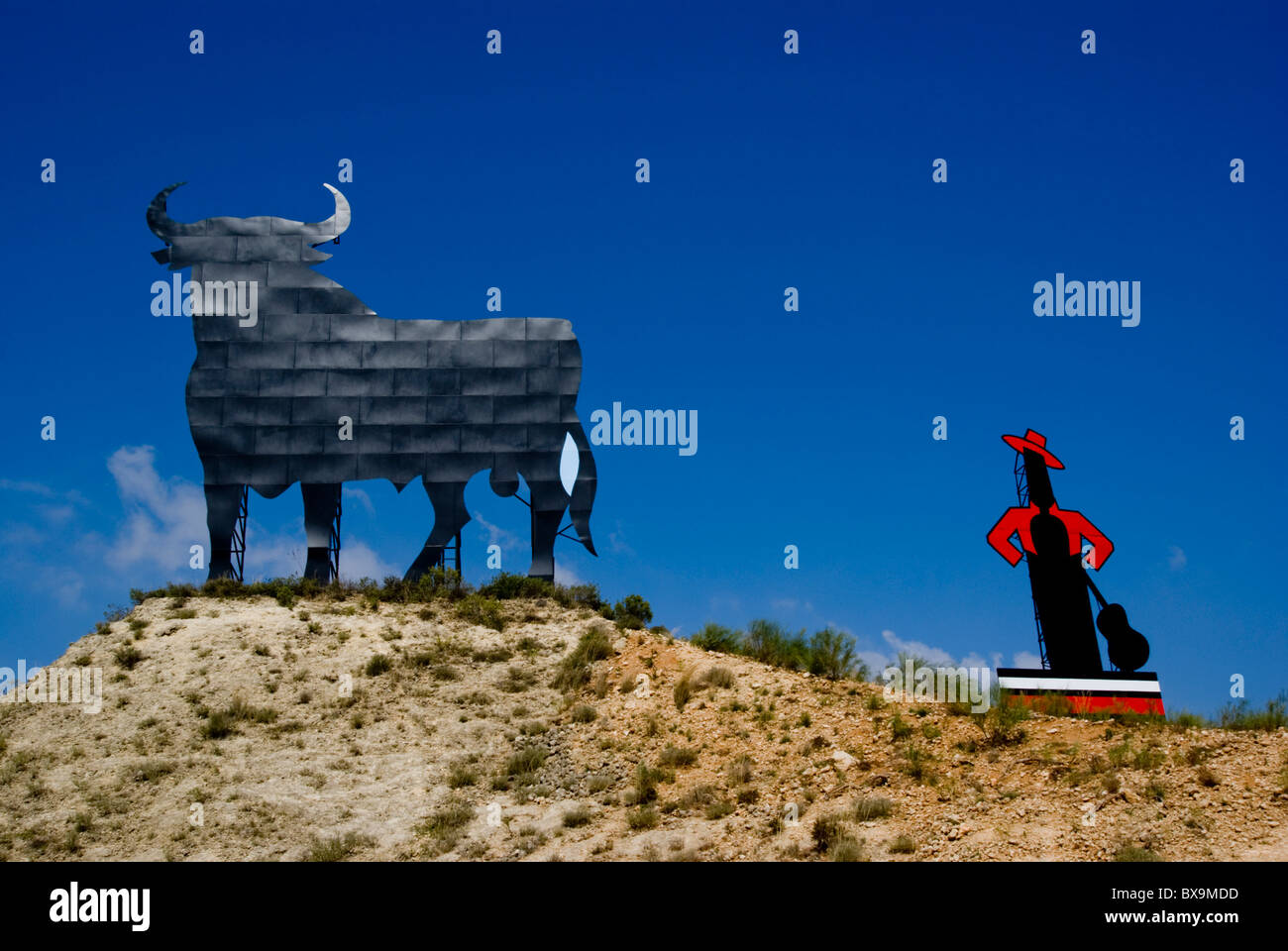 Andalucia, Jerez, Tio Pepe And Bull Stock Photo