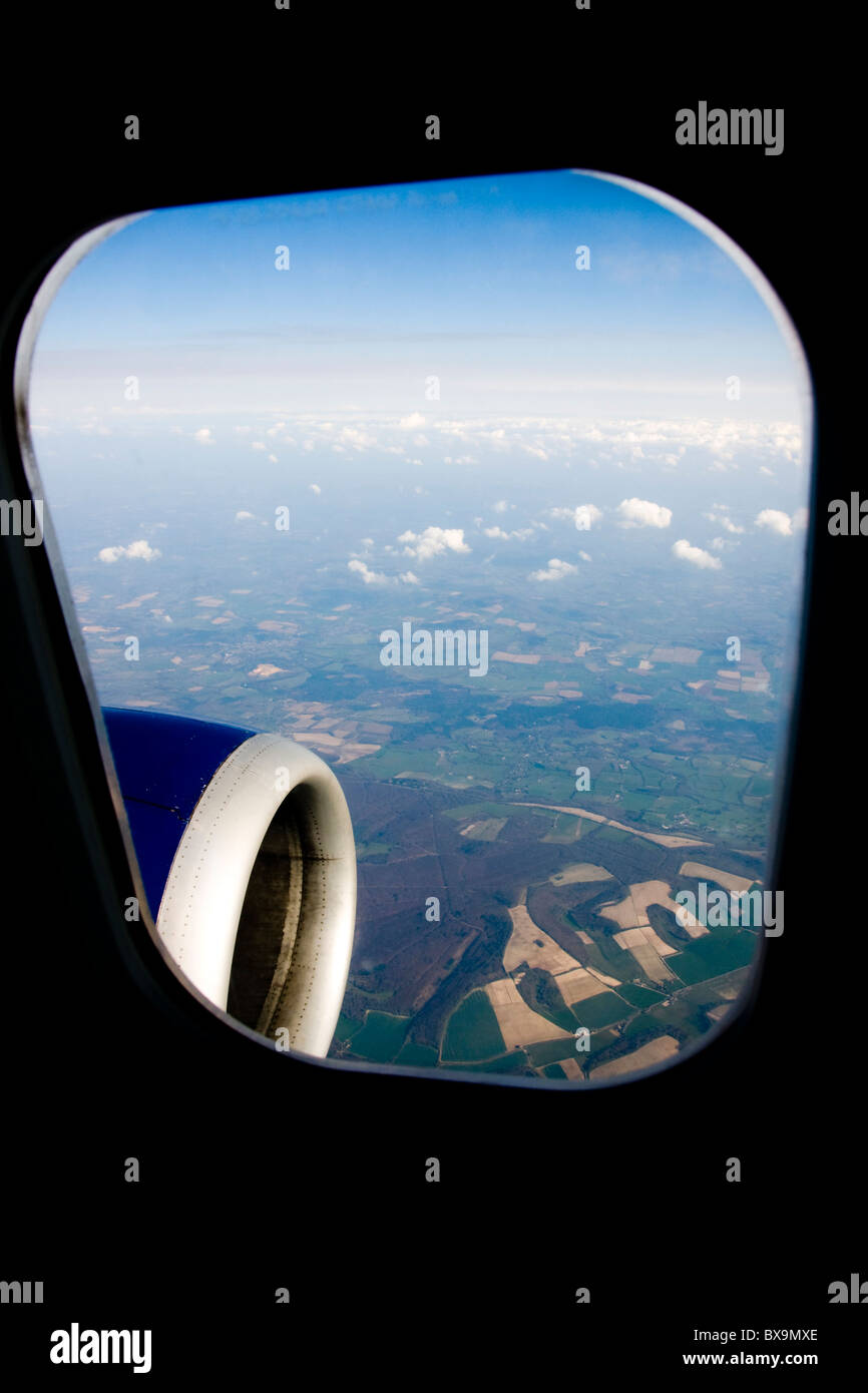 Europe, Uk, Hampshire Coast From Airplane Stock Photo