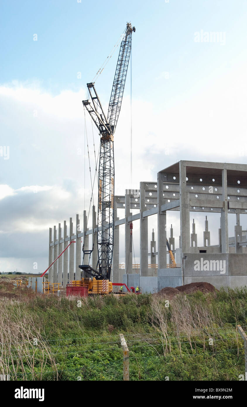 Construction of the concrete framework on a paper recycling plant Kings