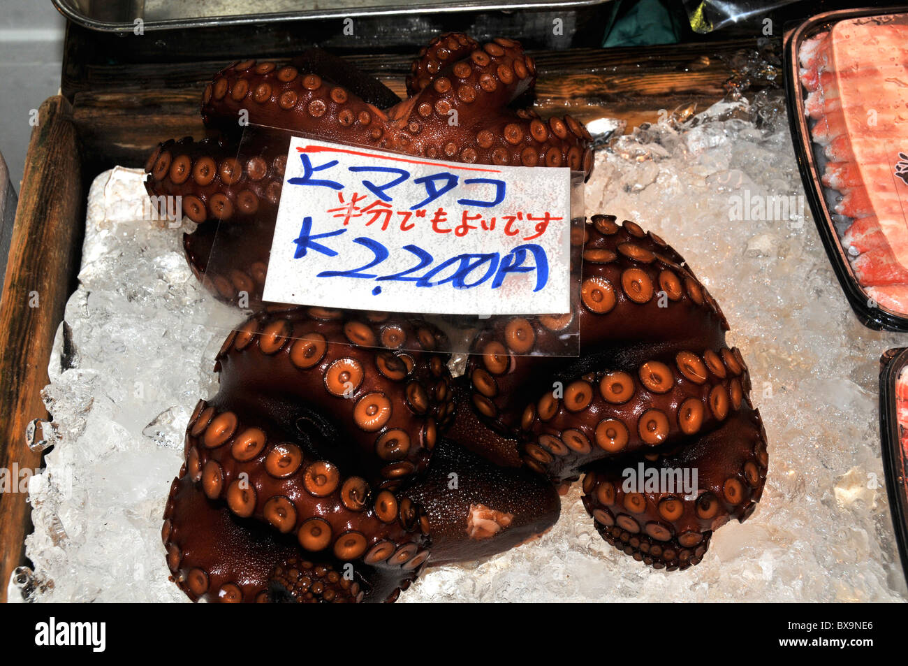 Tokyo Octopus octopus, Tsukiji Fish market, Tokyo, Japan Stock Photo - Alamy
