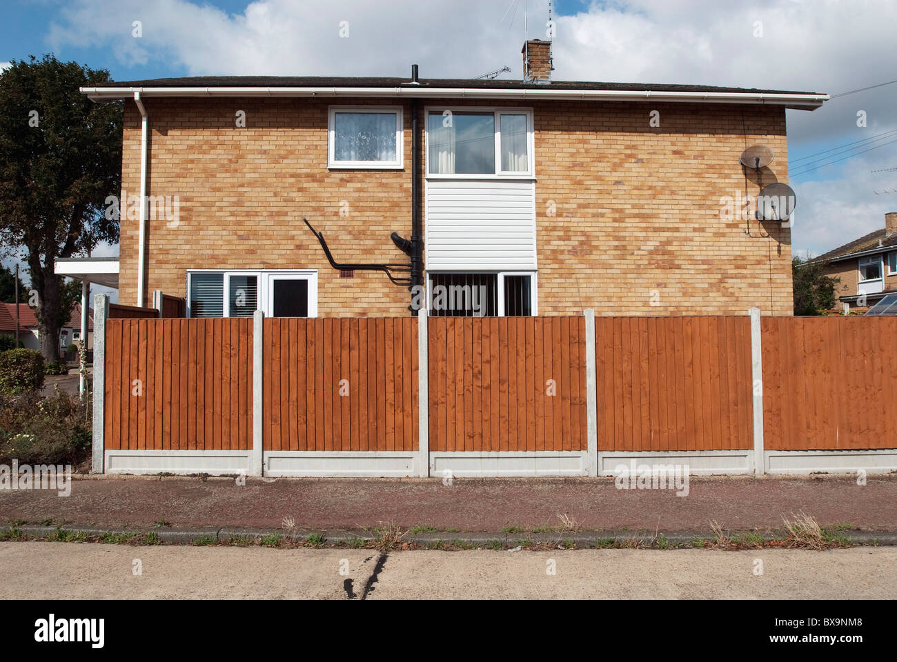 Single unit housing at Canvey Island Essex UK Stock Photo Alamy