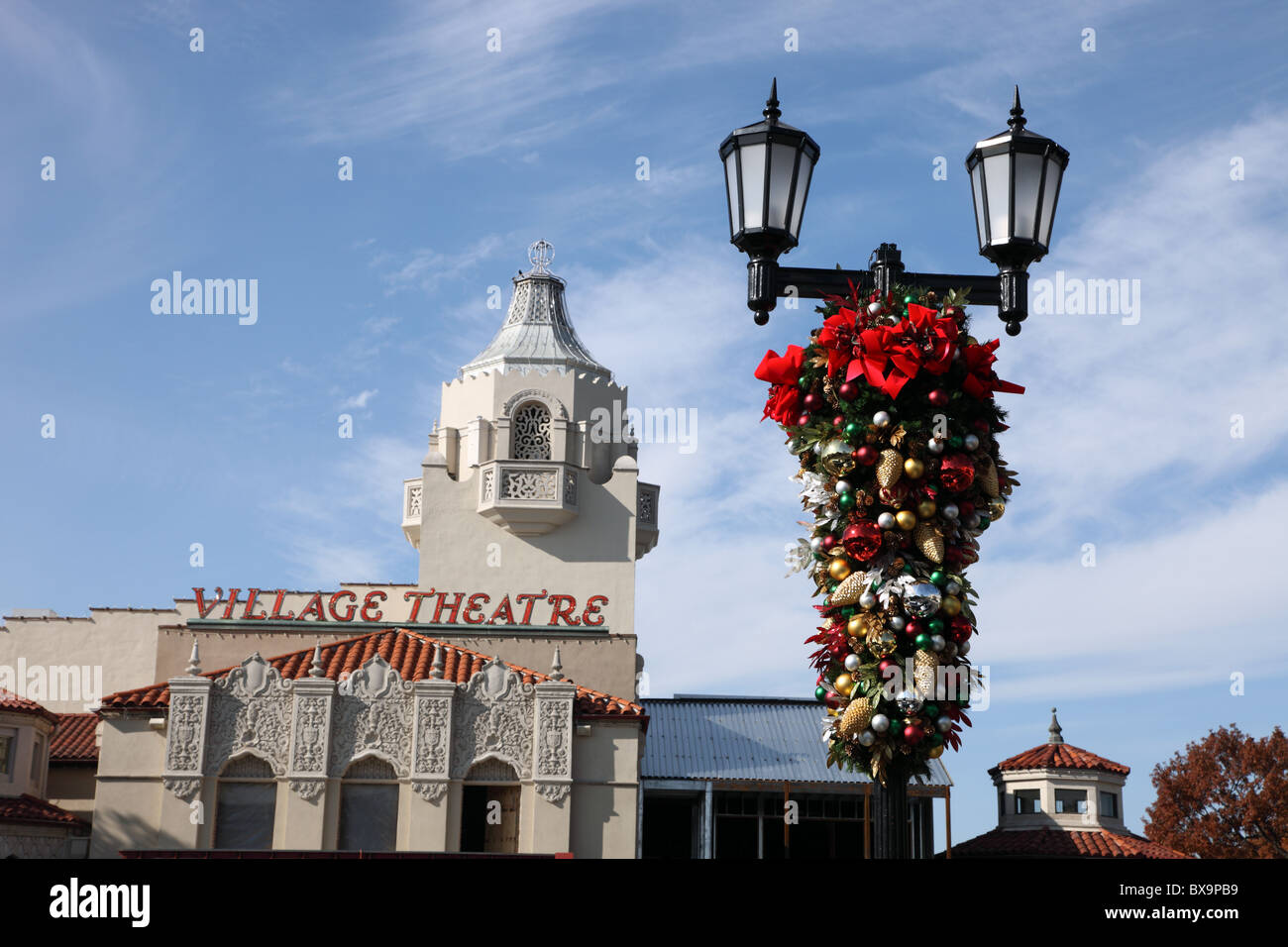 Highland Park Shopping Village Theatre, Christmas, Dallas, Texas Stock Photo