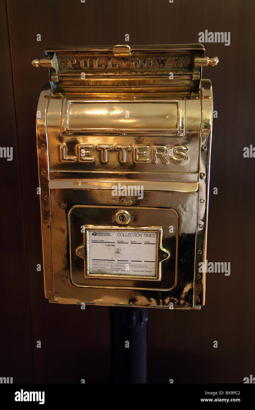 US Mail Box, LBJ Library & Museum, Austin, Texas; USA Stock Photo