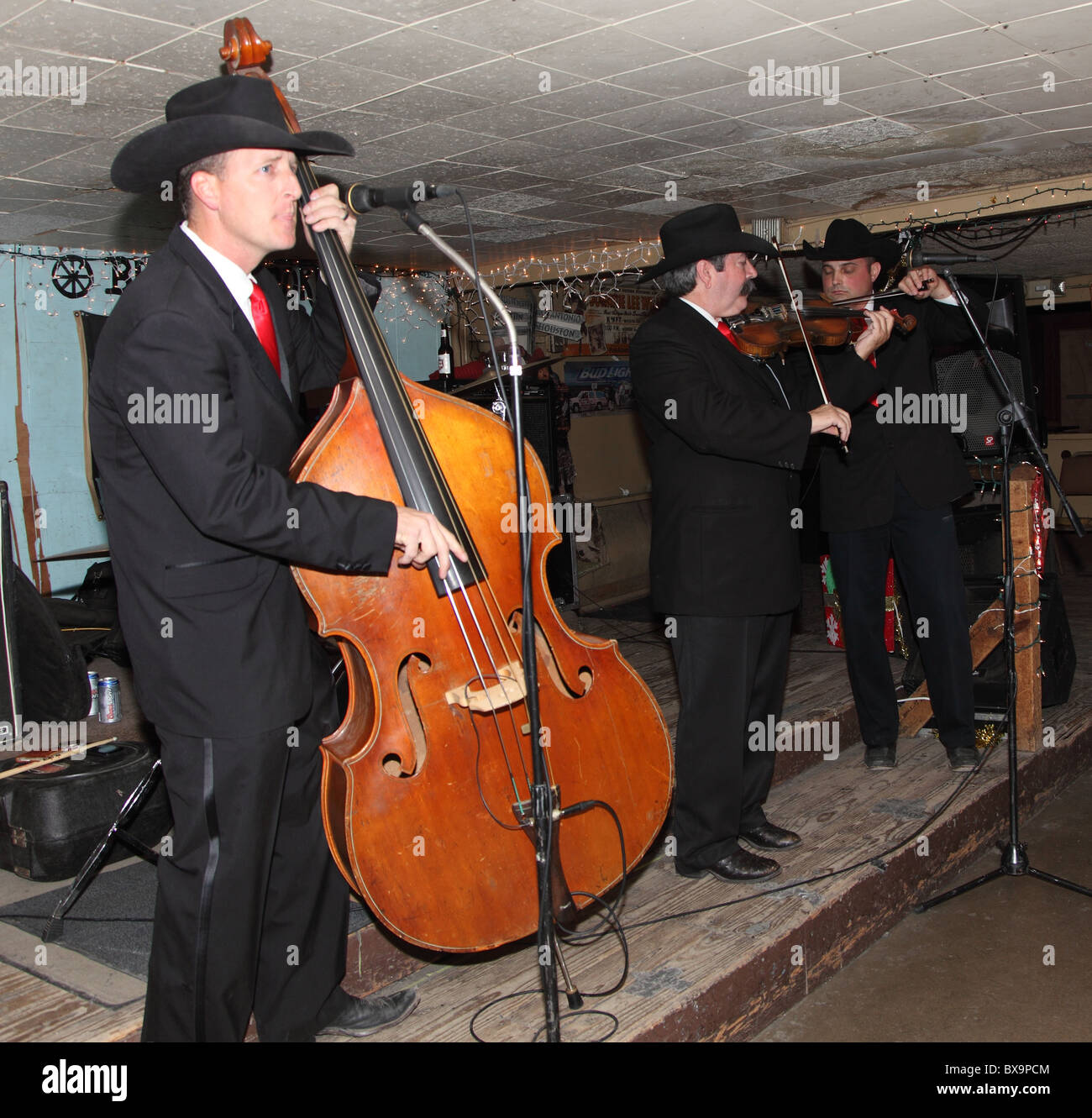 Jake Hooker combo, Broken Spoke, Texas Honky Tonk, Austin, Texas Stock Photo