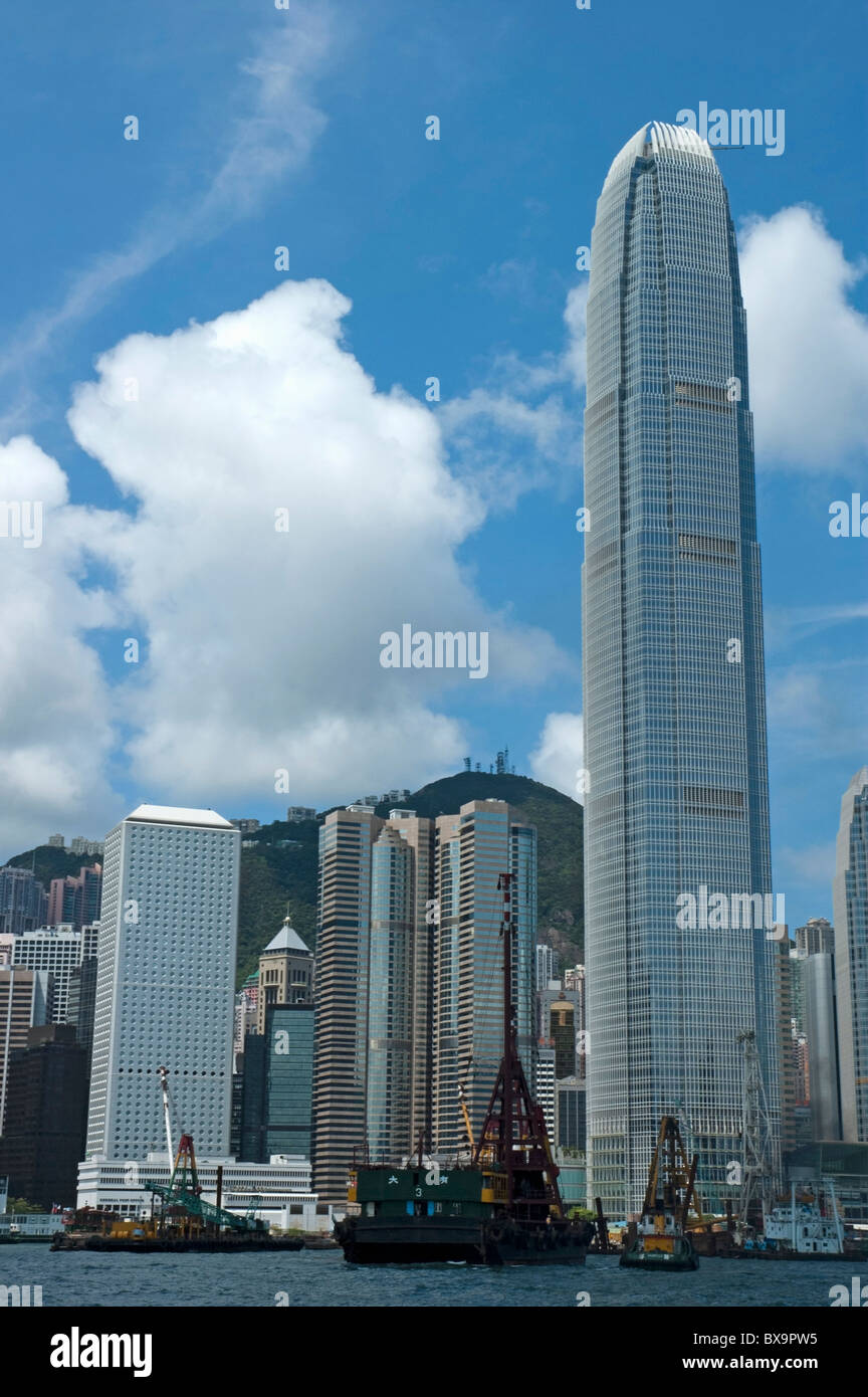 International Finance Centre (IFC) building near the waterfront on Hong Kong Island, Hong Kong, China. Stock Photo