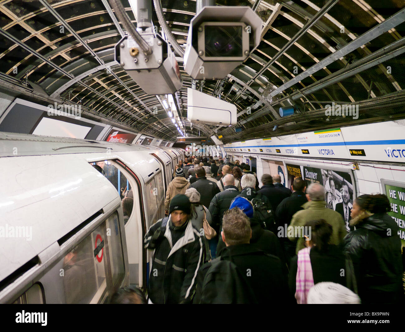 CCTV on the underground in London Britain Stock Photo Alamy