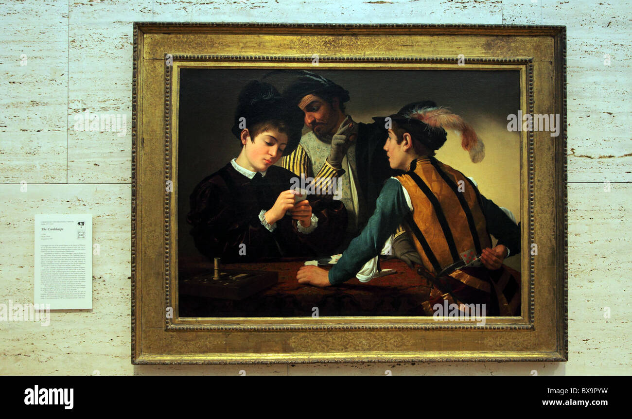 The Cardsharps, Caravaggio, Kimbell Art Museum, Fort Worth, Texas Stock  Photo - Alamy
