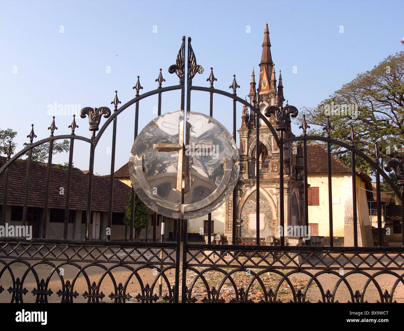 Church Gates Cochin Kerala Stock Photo Alamy