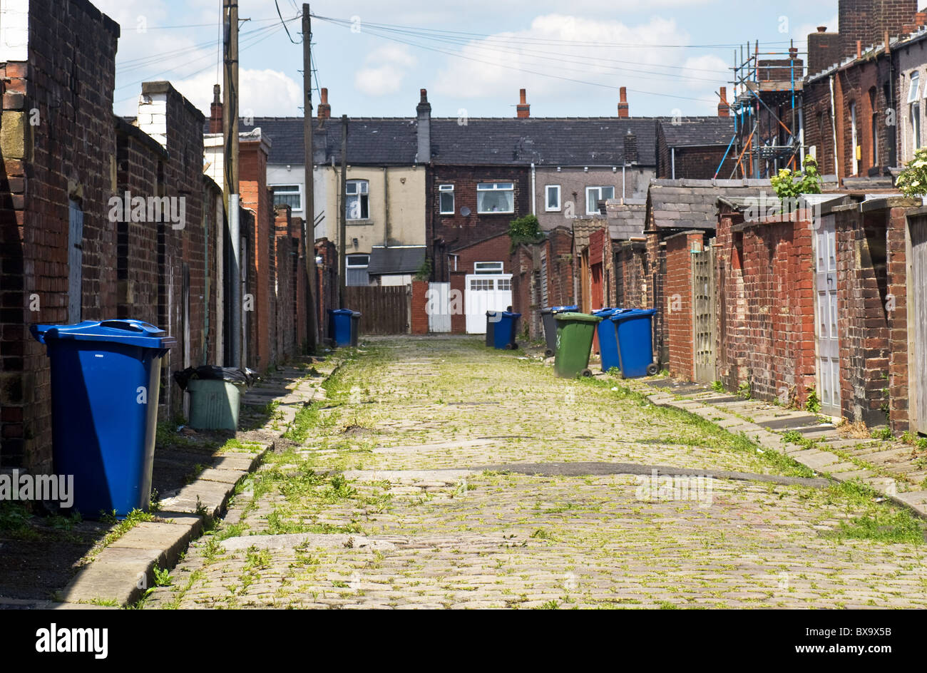 Back alleyway, Bury, Greater Manchester, England, UK Stock Photo