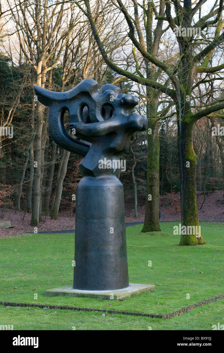 Modern art sculpture in sculpture garden at the KrollerMuller Museum in The Netherlands Stock