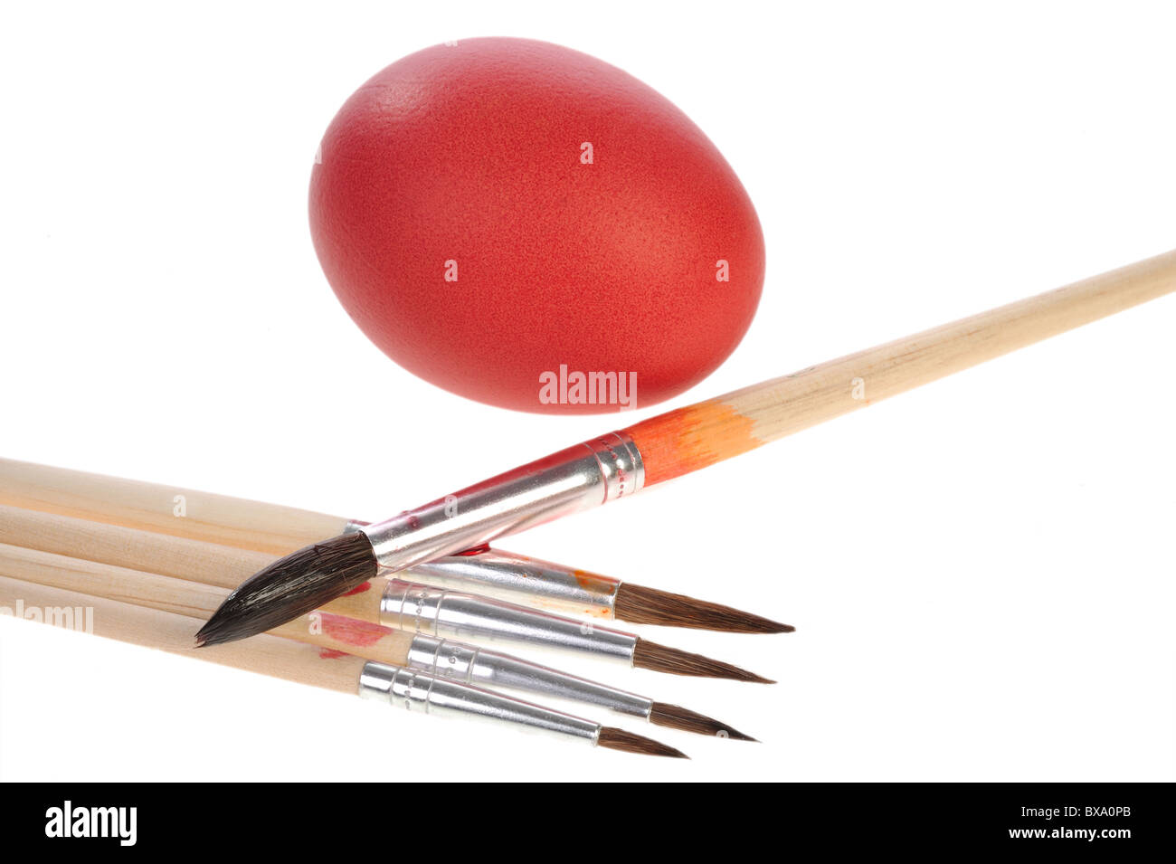 Easter egg and brush Stock Photo Alamy