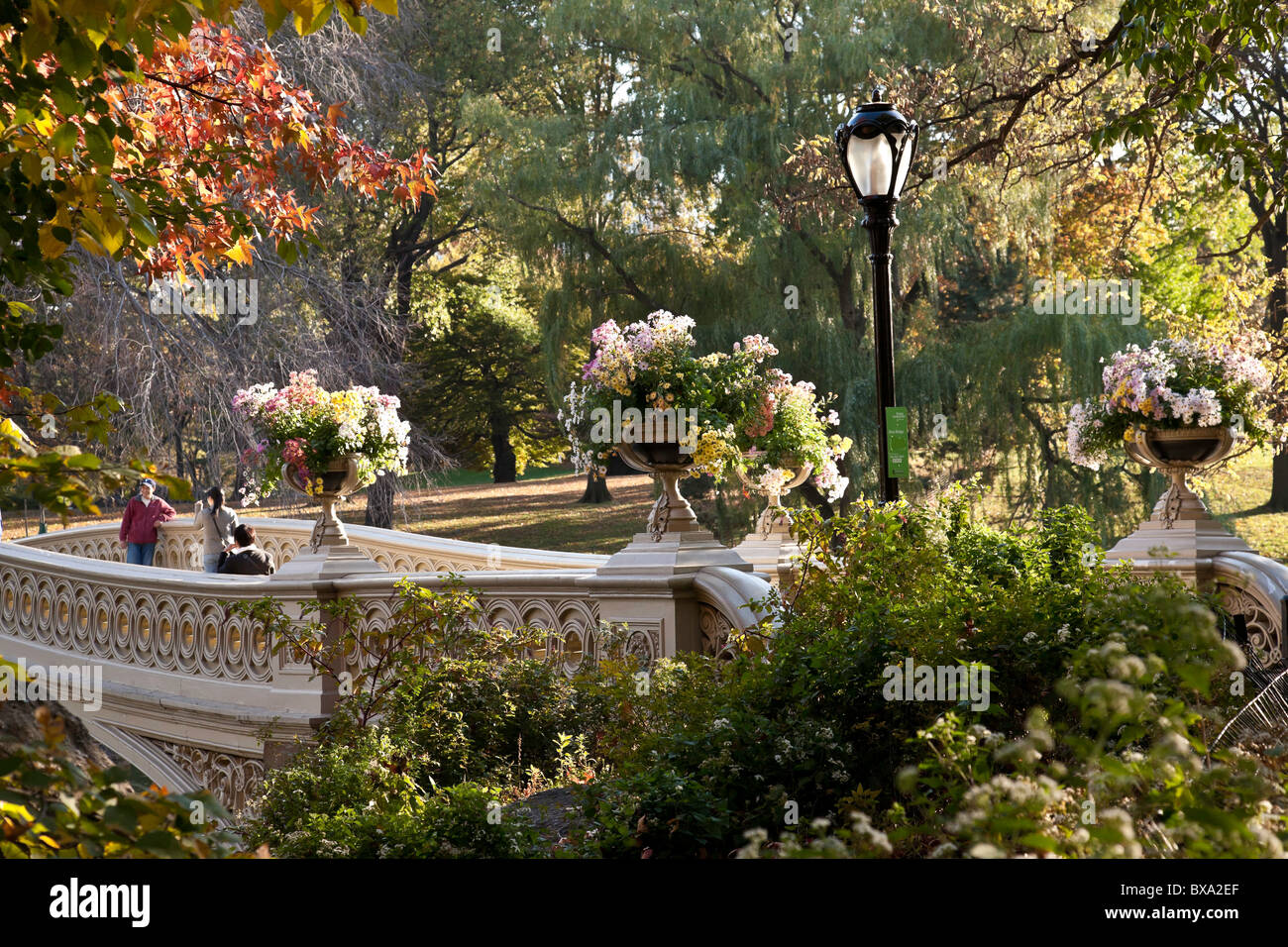 Bow Bridge, Central Park, NYC Stock Photo