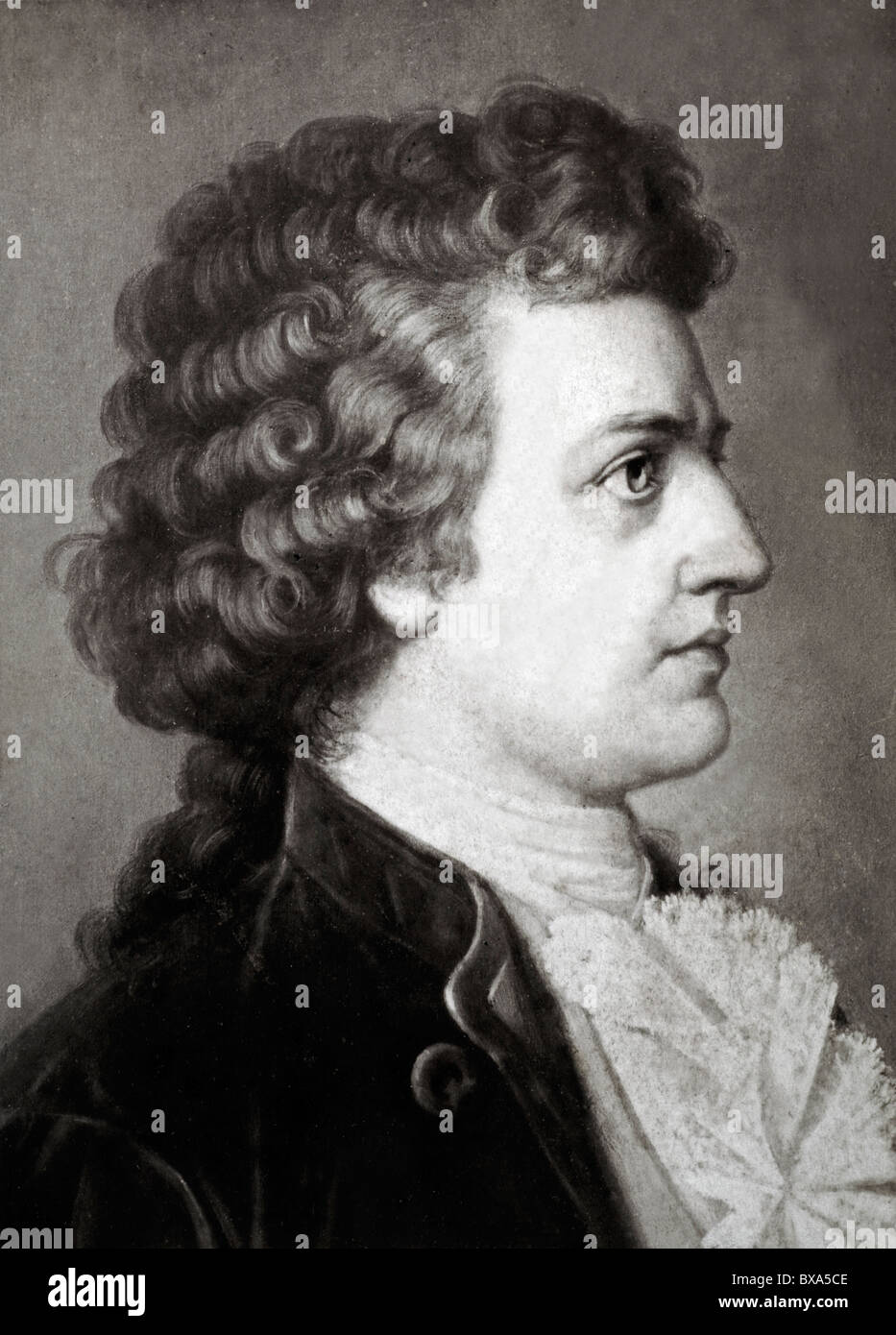 Portrait of Johann Wolfgang von Goethe (1749-1832) German writer Stock Photo