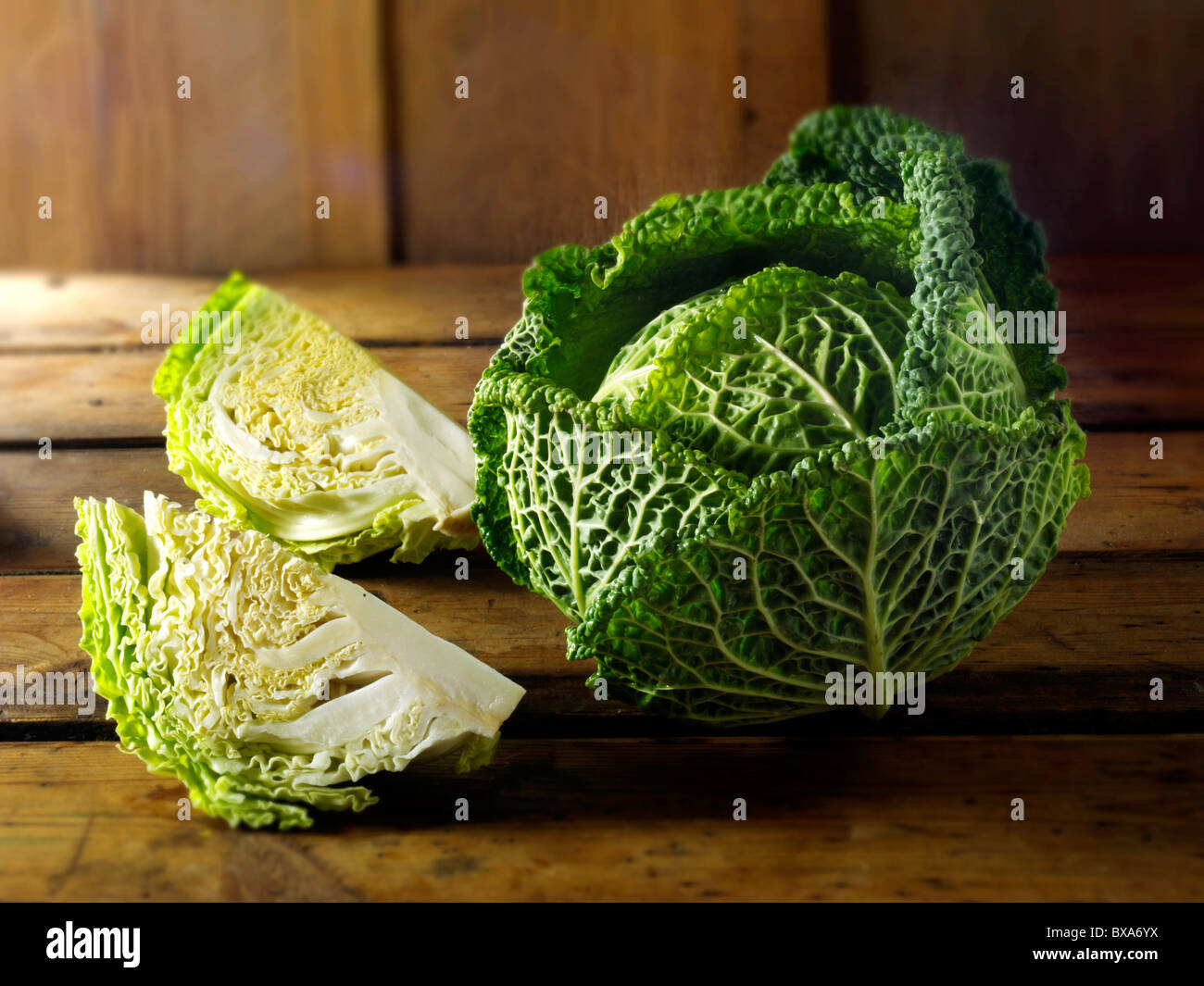 Fresh whole Curly Cabbage Stock Photo Alamy