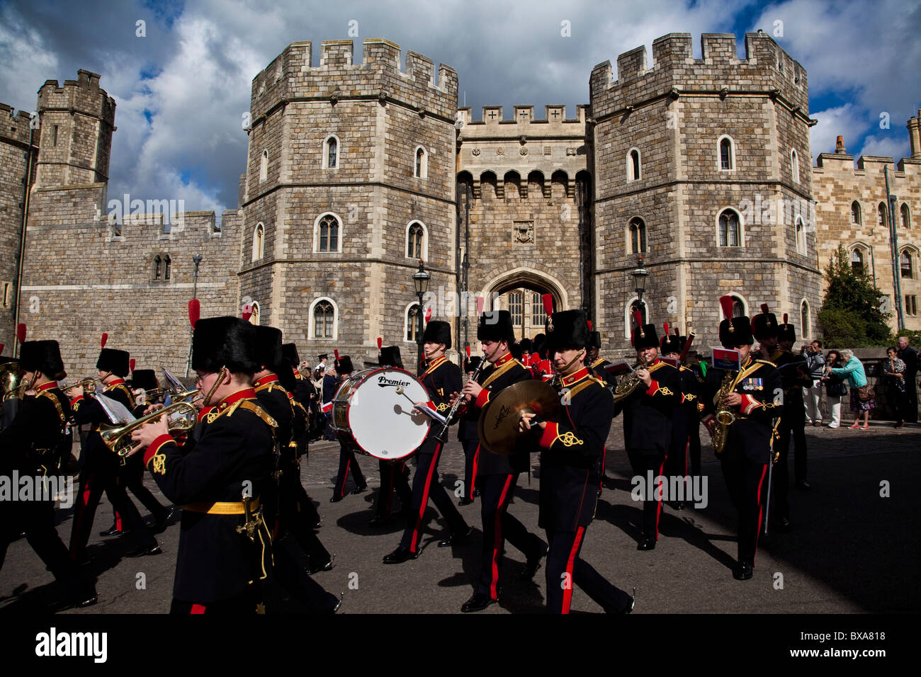 Changing of the Guard Ceremony, Windsor Castle, Berkshire, England Stock Photo