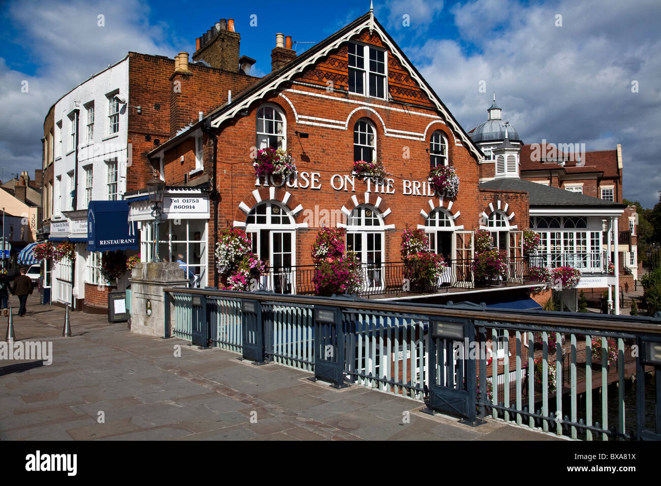 The House on the Bridge Restaurant, Windsor, England Stock Photo