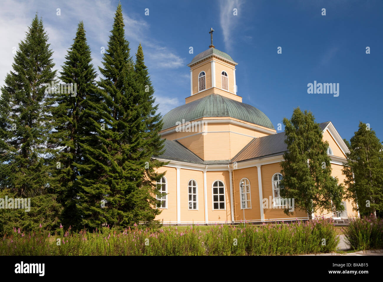 Church of Kuhmo, Finland Stock Photo
