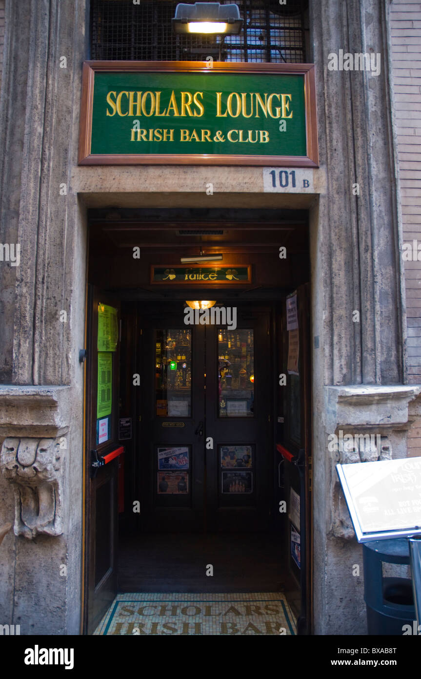 Scholars Lounge Irish bar and club central Rome Italy Europe Stock Photo