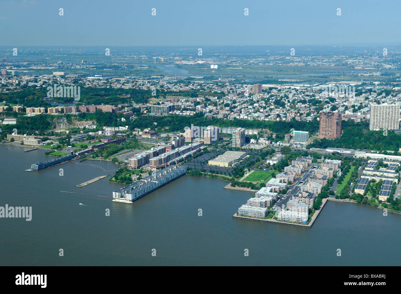 Aerial view of Edgewater and back Fairview, New Jersey, Usa Stock Photo
