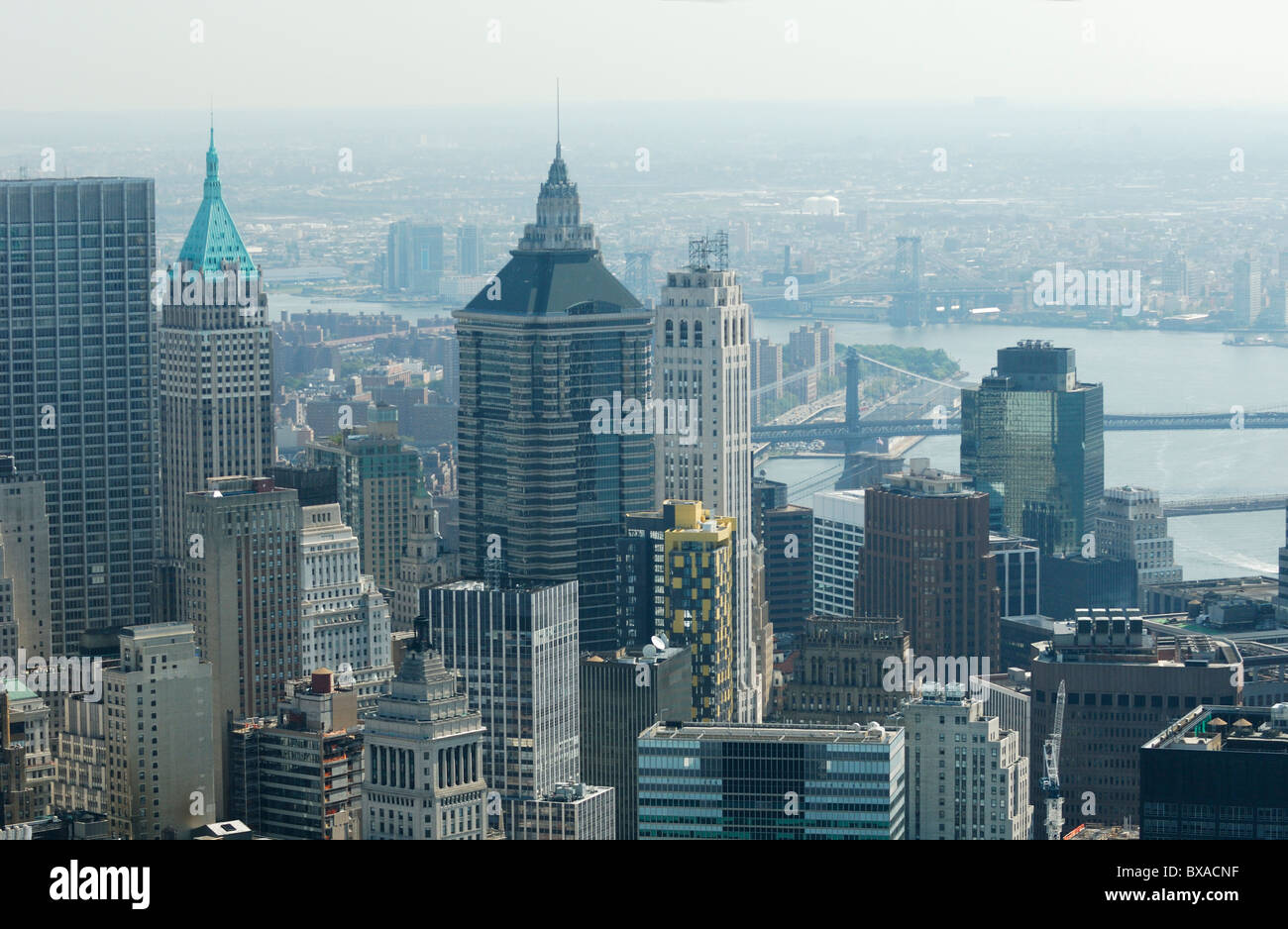 Aerial Of Financial District South Manhattan New York City North America Stock Photo Alamy
