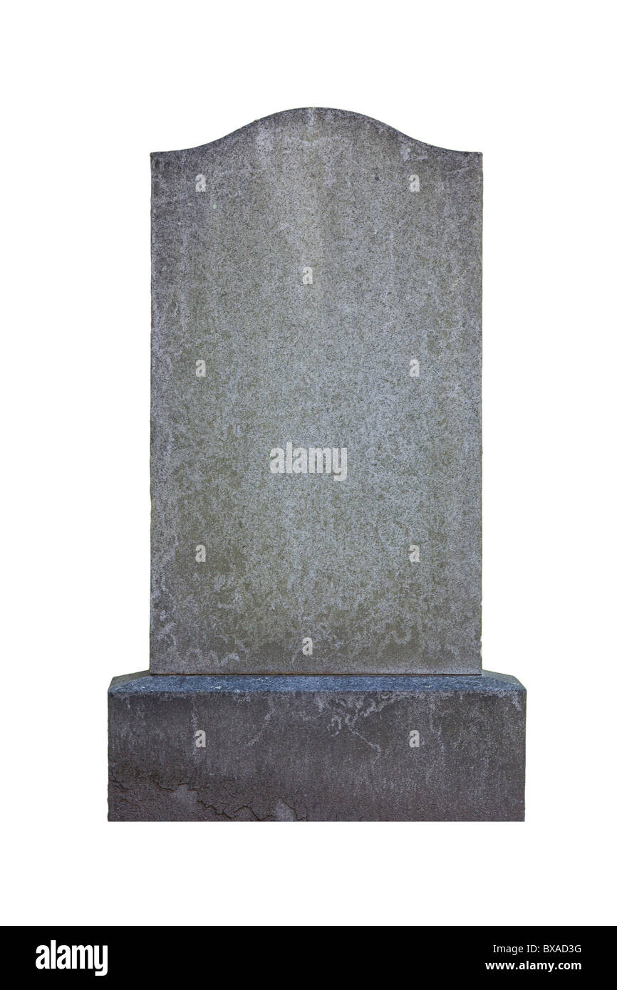 Blank gravestone Stock Photo - Alamy