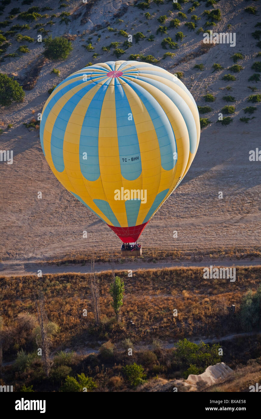 Hot air balloon, Montgolfiere, in flight, sunny day in Cappadocia