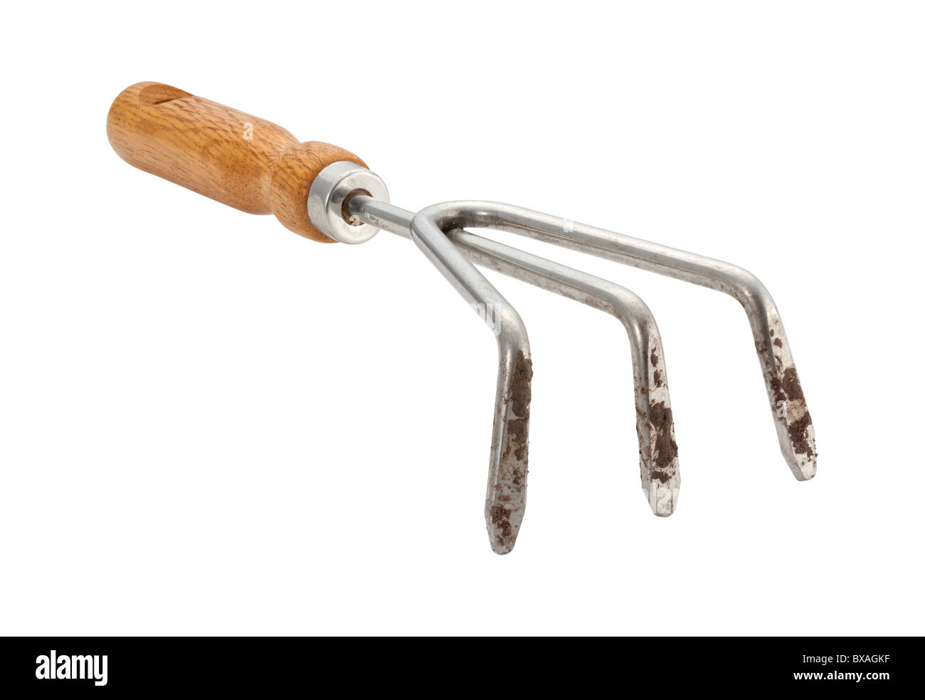 Garden Claw Cultivator isolated on a white background. Stock Photo