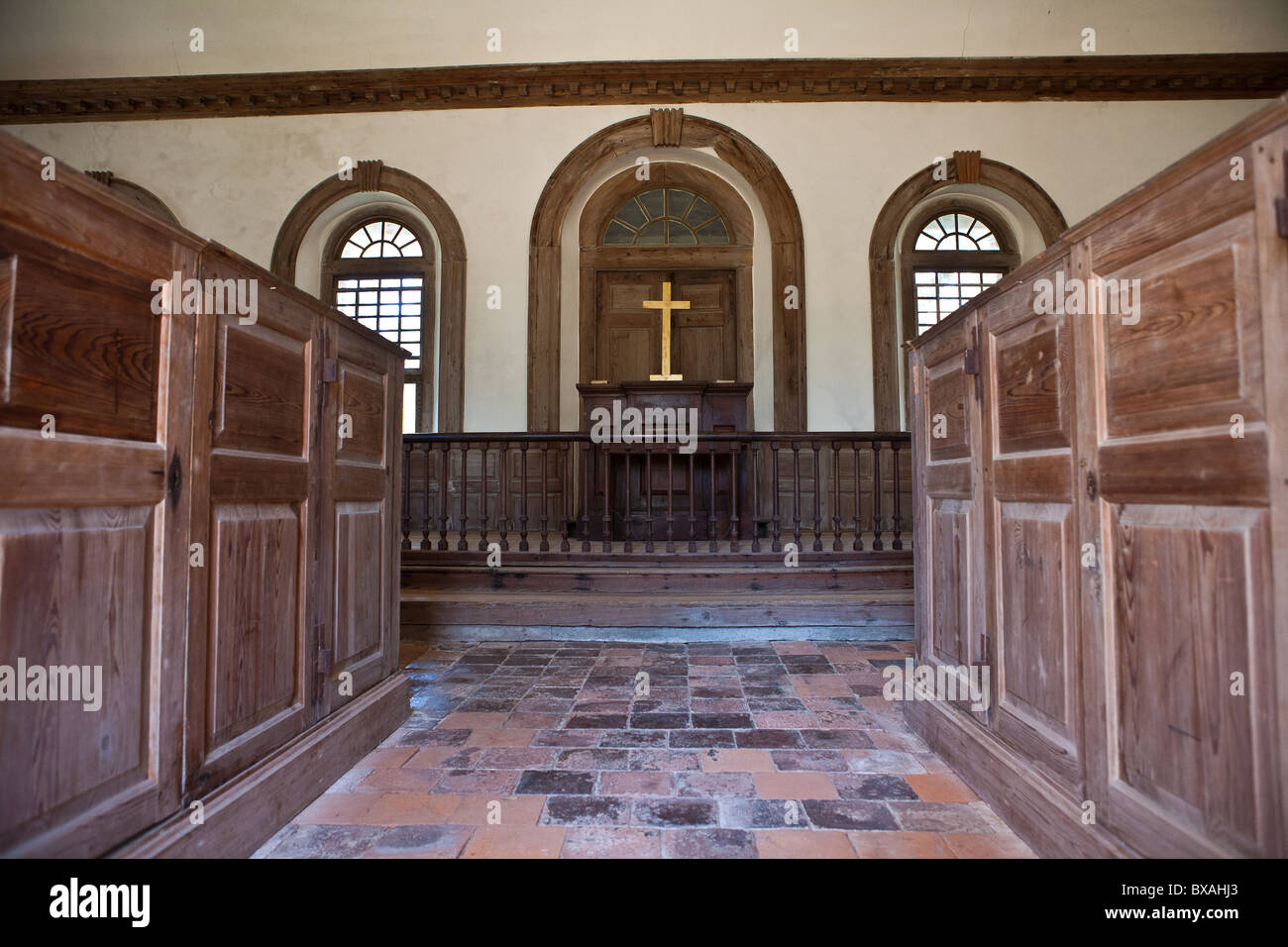 Inside of St. James Santee Episcopal Church built by French Huguenots
