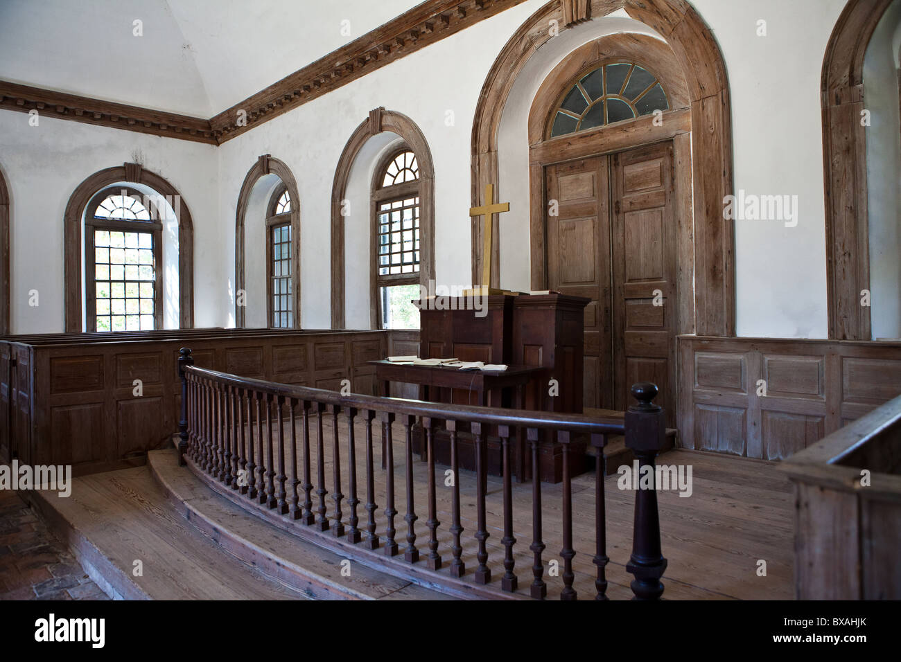 Inside of St. James Santee Episcopal Church built by French Huguenots
