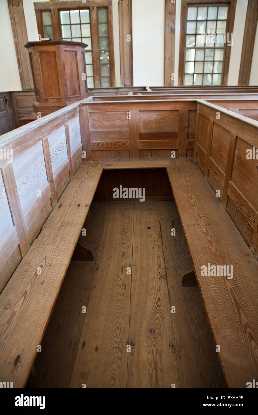 Inside Of St James Santee Episcopal Church Showing Box Pews In