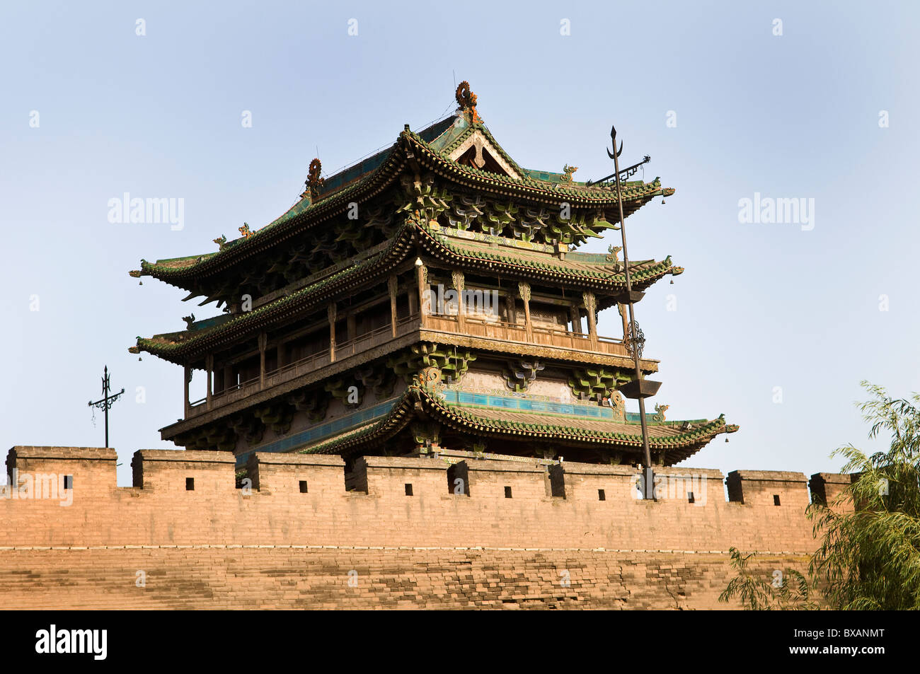 The old city wall of Ping Yao, Shanxi, China. Stock Photo