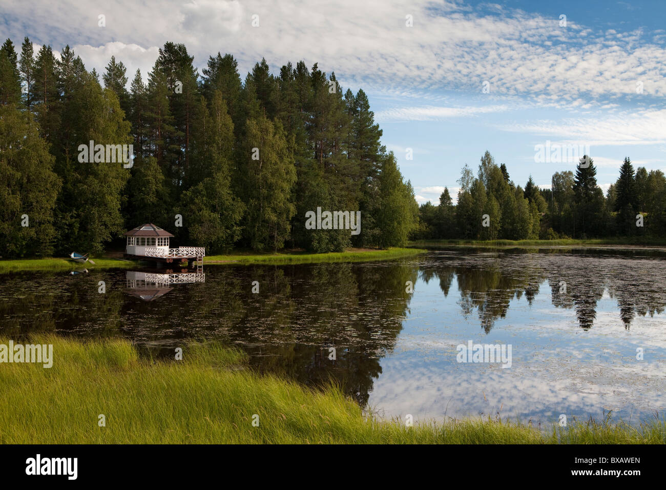 Lake close to Kajaani, Finland Stock Photo