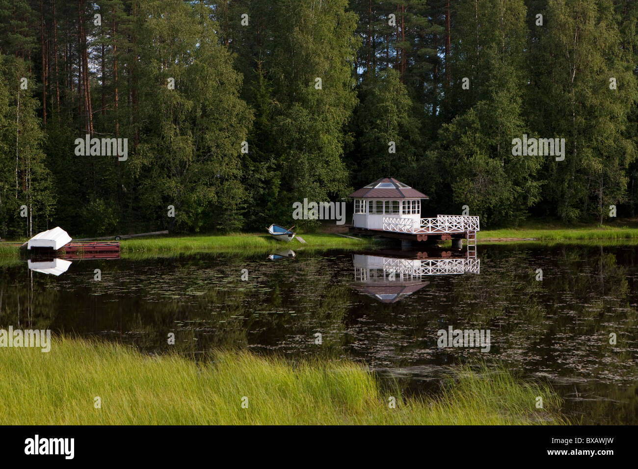 Lake close to Kajaani, Finland Stock Photo