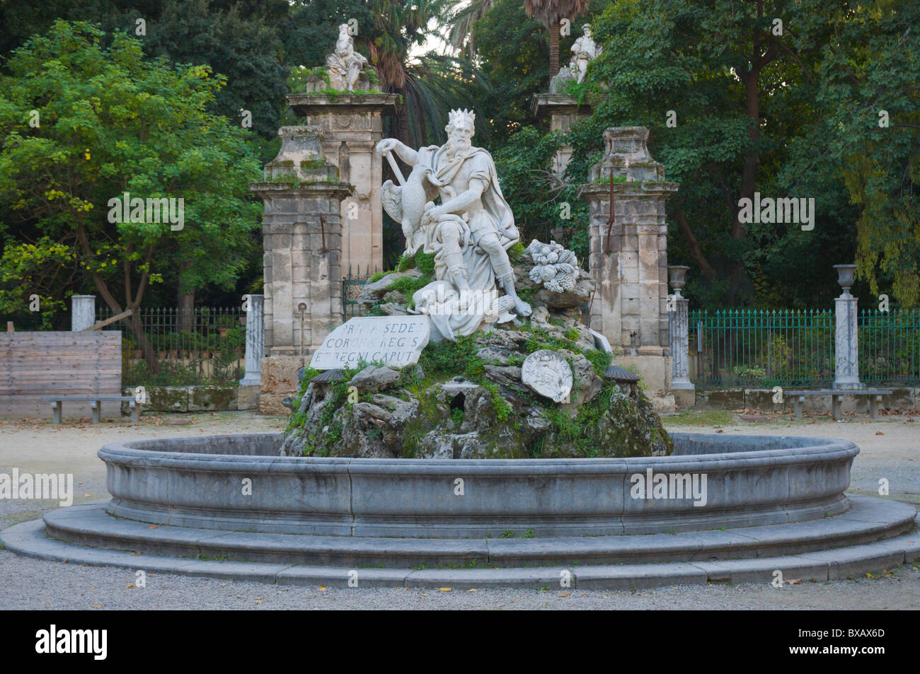 Villa Giulia park central Palermo Sicily Italy Europe Stock Photo