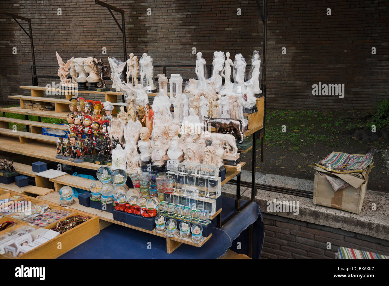 Roma, souvenirs along via dei Fori Imperiali Stock Photo